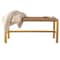 Alaterre Furniture Newport 40in Wood Bench with Handcrafted Woven Rope Seat, Natural ‎ANNP0420 - alternate 5